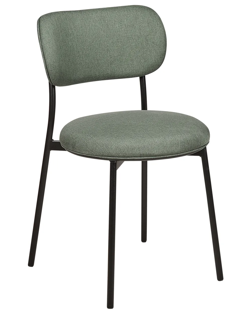 Set di 2 sedie da pranzo CASEY Tessuto Verde scuro_884561