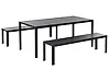 Garden Dining Set with Benches 6 Seater NARDO Black