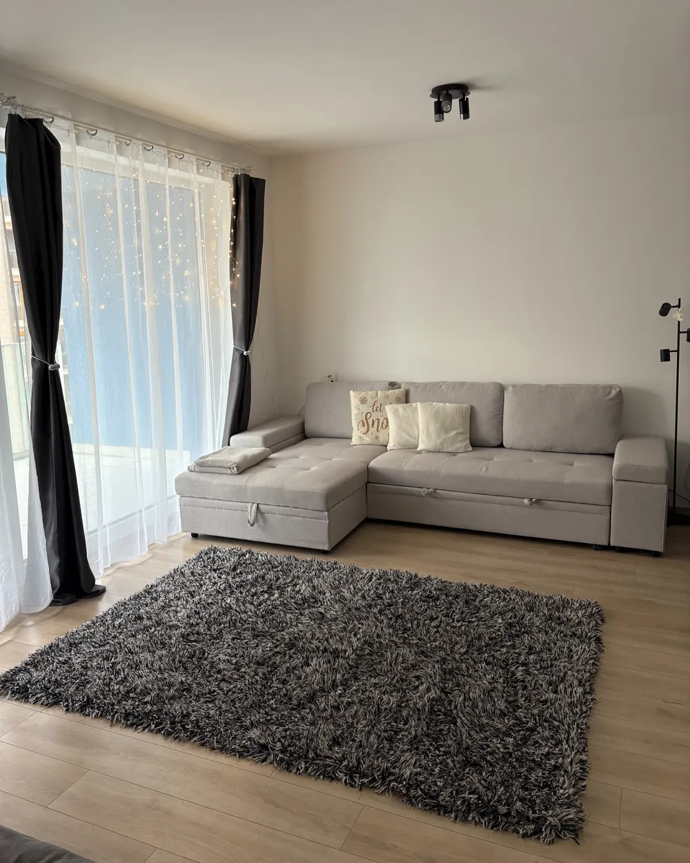 Shaggy Rug CIDE Black/ White 160 x 230 cm_1041565
