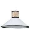 Pendant Lamp White and Natural MANTUA_836998