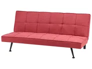 Sofa Bed 3 Seater HASLE Fabric Red_952022