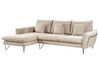 Right Hand Fabric Corner Sofa Beige SERSAN_929128