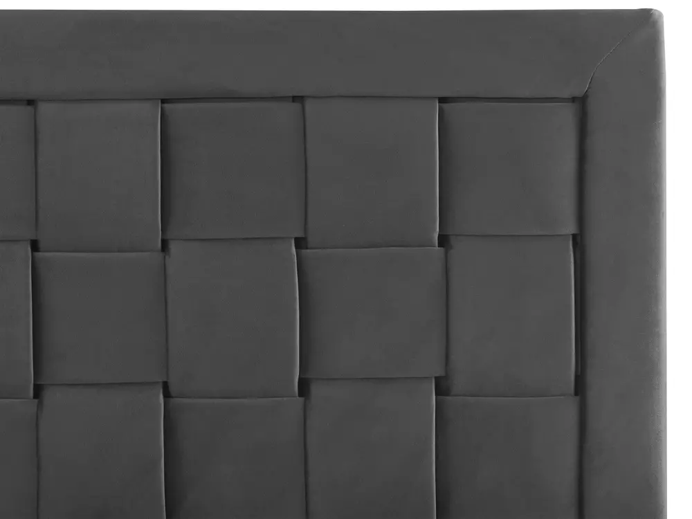 Cama Veludo LIMOUX 140 x 200 cm Preto_867216