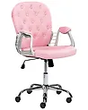 Desk Chair PRINCESS Faux Leather Pink