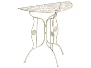 Stolik bistro COGGIA 80 cm 37 cm Metal Jasnobeżowy_1002624