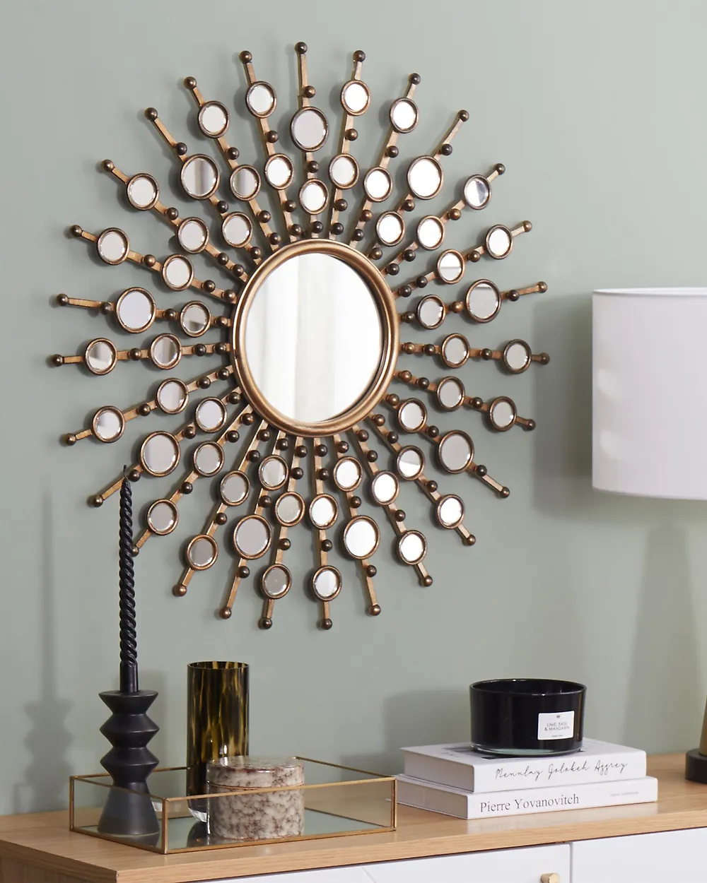 Specchio BLOIS 70 cm 70 cm Metallo Oro_1176369