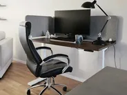 Desk Screen WALLY 72 x 40 cm Light Grey_836149