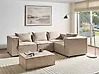 Modular Corner Sofa 4 Seater AXEBO Boucle Beige Left Hand