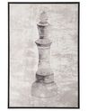 Zarámovaný obraz na plátne šach 63 x 93 cm sivý BUDRIO_816191