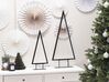 Set of 2 LED Decorative Christmas Trees Black LOPPI_812546