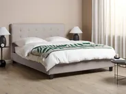 Bed Fabric LA ROCHELLE 160 x 200 cm (EU King Size) Light Grey_904485