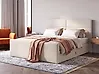 Cama continental con almacenaje ARISTOCRAT Tela Beige claro 160 x 200 cm