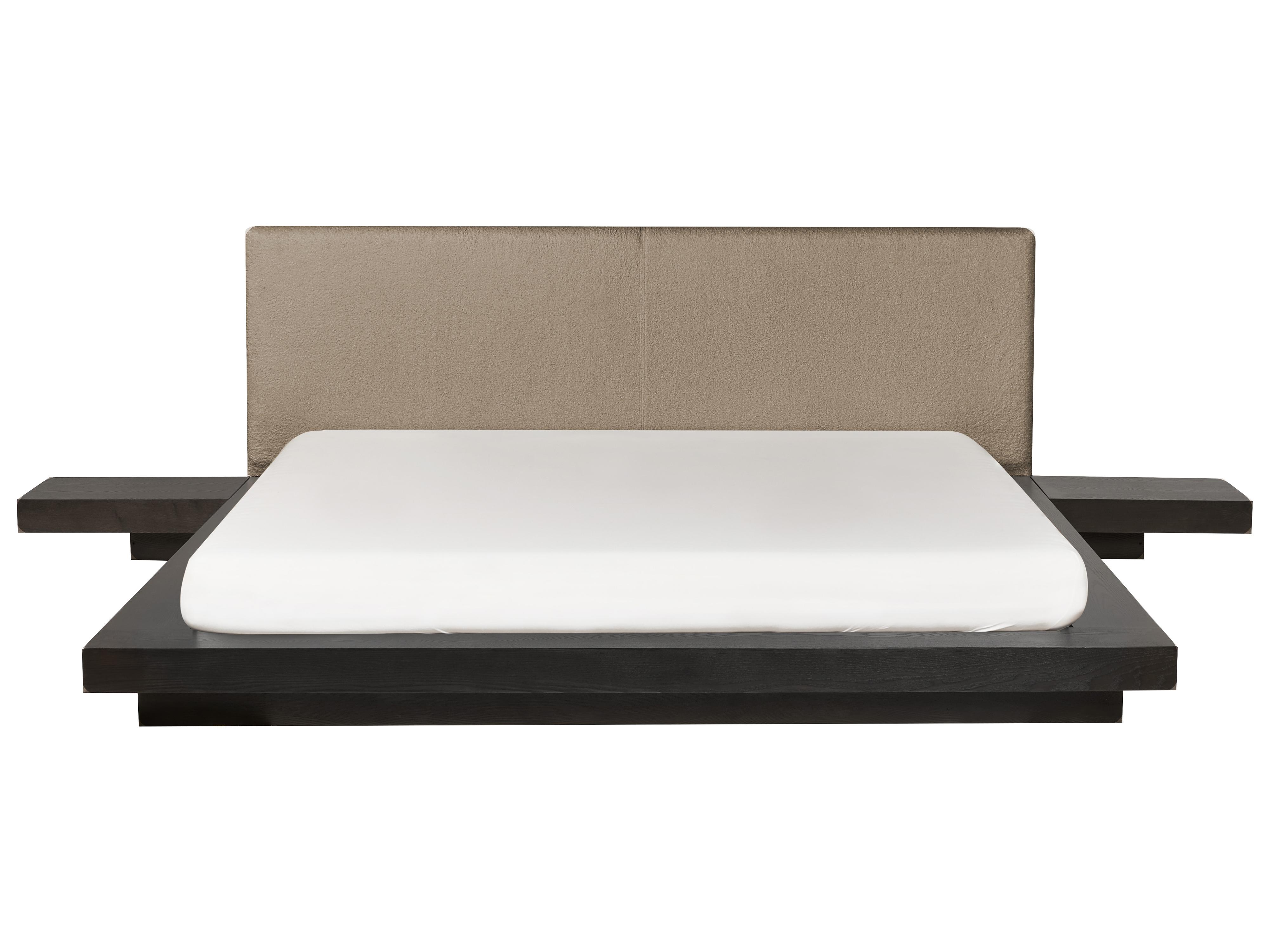 Bed Boucle ZEN 160 x 200 cm (EU King Size) Dark Ash Wood_1080124