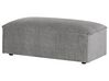 Canapé d'angle à gauche modulable 2 places en tissu avec ottoman gris HELLNAR_911882