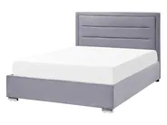 Ottoman Bed ROUEN Velvet Dark Grey 140 x 200 cm (EU Double)_843796