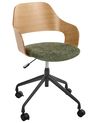 Desk Chair NOVATO Faux Linen Green
