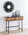 Drevený konzolový stolík svetlé drevo/čierna CARNEY_891903