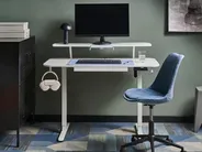 Biurko regulowane elektrycznie WILBANKS 120 cm 60 cm Z portem USB Biały_1031119