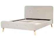 Fabric EU King Size Bed Beige RENNES_684056