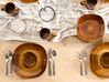 Set of 16 Stoneware Dinnerware Golden Brown TURMERIC_863161