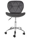 Faux Leather Desk Chair Graphite Grey VALETTA_932514