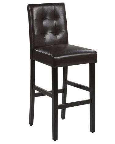 Barová stolička z umelej kože hnedá MADISON