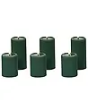 Set of 6 LED Candles NOISETTE 10/16 cm Green