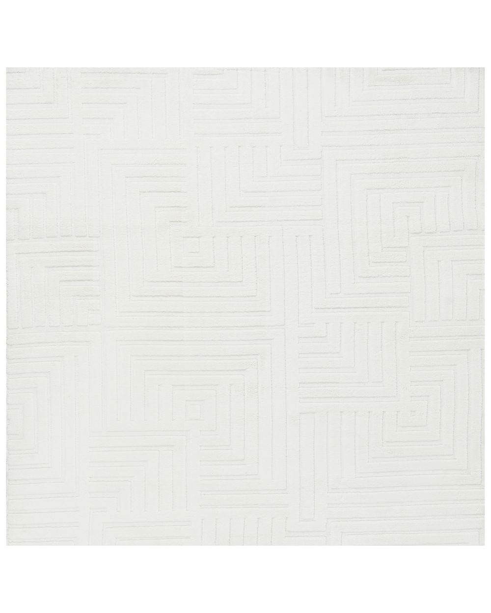 Covor TAMIREL Alb-murdar 160 x 160 cm