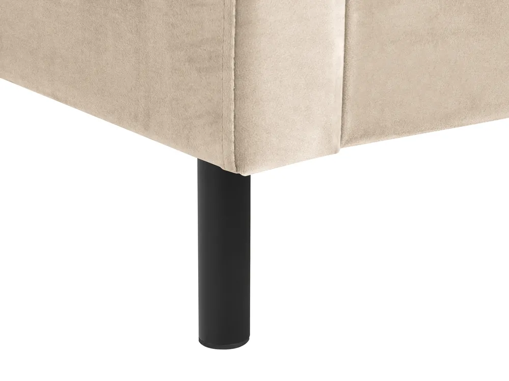 Bed Velvet VILLETTE 180 x 200 cm (EU Super King) Beige_832602
