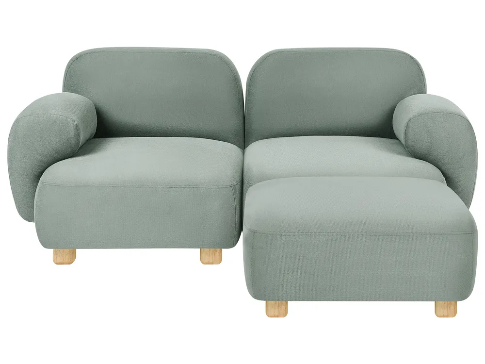 Sofa modułowa dla 2 osób AMLI z otomaną Jasnozielony