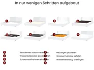 Wasserbett Bouclé VINAY 160 x 200 cm Weiß_1026985