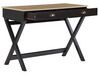 Egyszerű Stílusú Íróasztal Fekete És Természetes Fa Színben 103 x 50 cm EKART_785258