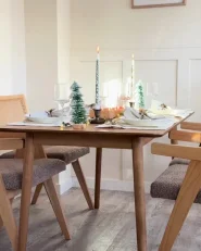 Dining Table ELVYN Light Oak 140 cm 80 cm_1047342