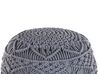 Cotton Macrame Pouffe Grey KAYSERI_801205