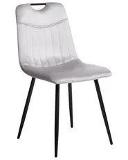 Set di 4 sedie da pranzo ARGYLE Velluto Grigio chiaro_995915
