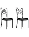 Set of 2 Dining Chairs GIRARD Metal Black