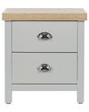 2 Drawer Bedside Table Grey CLIO_826138