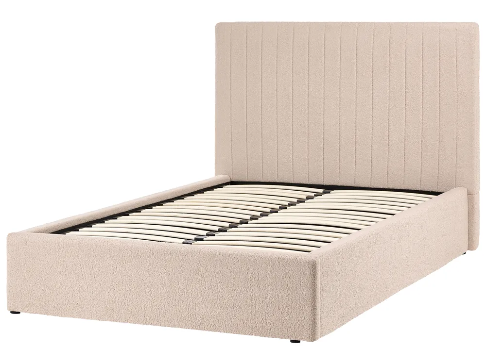 Ottoman Bed VION Boucle Beige 120 x 200 cm (EU Small Double)_1062904