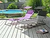 Sun Lounger FOLIGNO Reclining Metal Grey