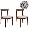 Conjunto de 2 sillas de comedor ISLE Madera Marrón/Gris