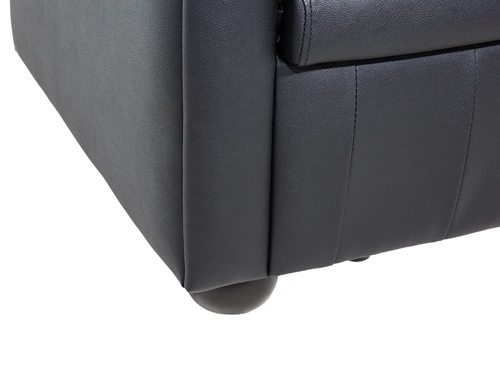 Living Room Set 4 Seater CHESTERFIELD Leather Black_769428