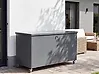 Coffre de rangement KYMI 136 cm 55 cm Métal avec roues Gris foncé
