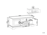 TV Stand GARET Dark Grey_816356