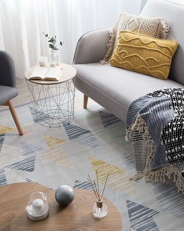 Area Rug 160 x 230 cm Grey and Yellow YAYLA