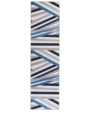 Vloerkleed polyester meerkleurig 80 x 300 cm ARTHUR