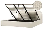 Ottoman Bed QUILLIEN Boucle Light Beige 180 x 200 cm (EU Super King)_916545