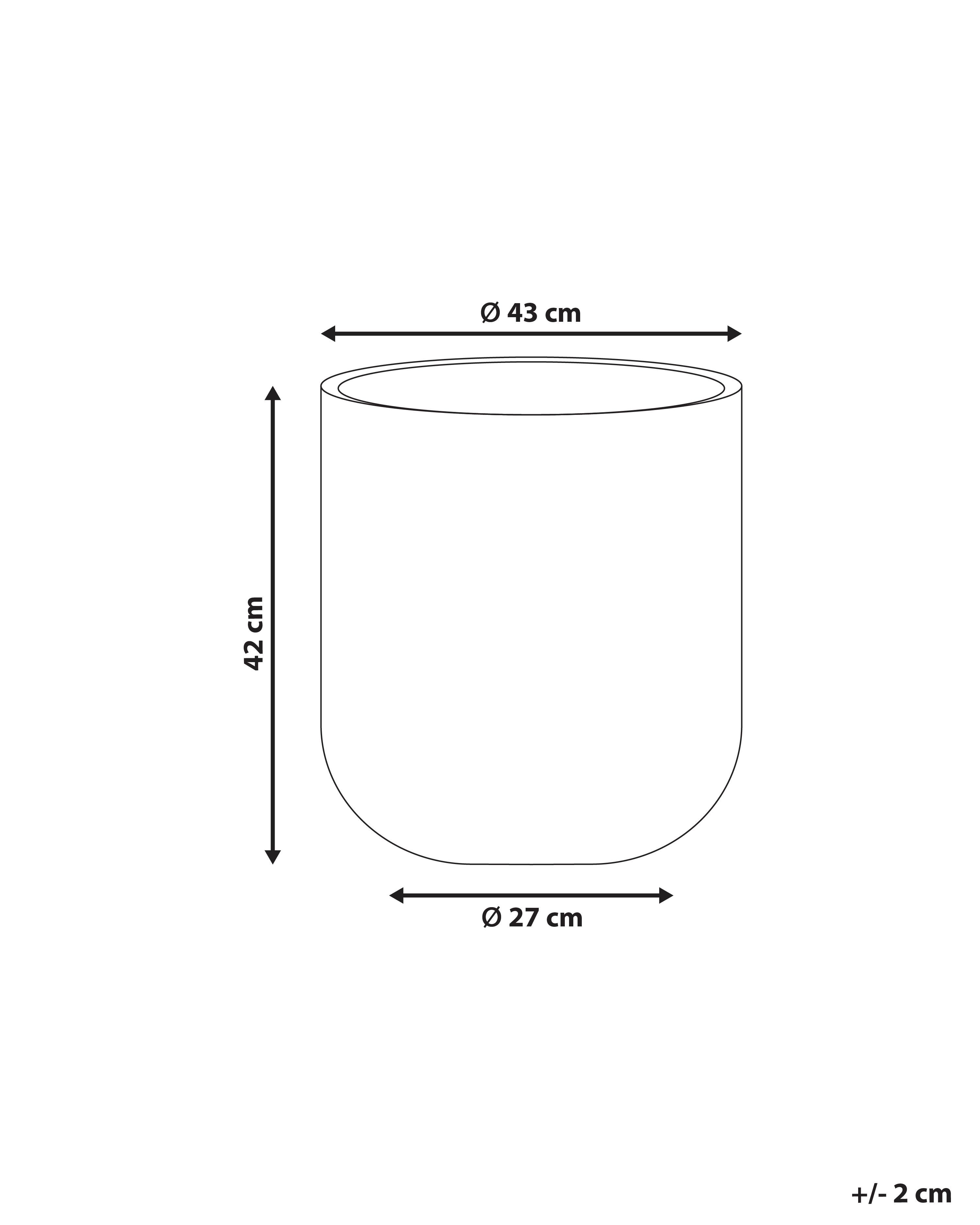 Plant Pot YUHUA 43 cm Black - Beliani.es