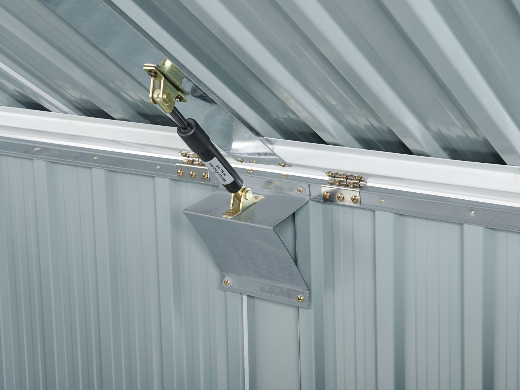 Steel Garden Storage Shed White MOENA Beliani.at