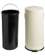 Kosz na śmieci z pedałem 30 L ECOAURA Metal Beżowy_1069985