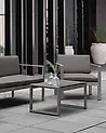 Garden Armchair SALERNO Metal Dark Grey